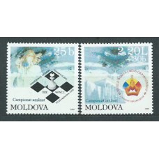 Moldavia - Correo Yvert 298/9 ** Mnh Ajedrez