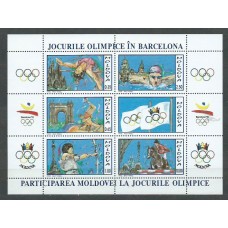 Moldavia - Hojas Yvert 1 ** Mnh Juegos Olimpicos de Barcelona