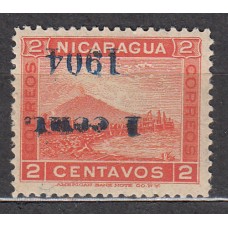 Nicaragua - Correo 1904 Yvert 190b * Mh Sobrecarga Invertida