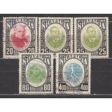 Nicaragua - Correo 1950 Yvert 749/53 usado UPU