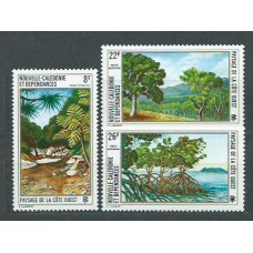 Nueva Caledonia - Aereo Yvert 147/9 ** Mnh Paisajes