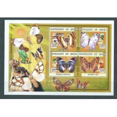 Niger - Correo 1999 Yvert 1421/4 ** Mnh  Fauna mariposas