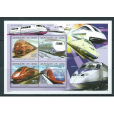 Niger - Correo 1999 Yvert 1445/8 ** Mnh  Trenes