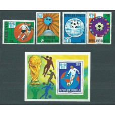 Niger - Correo 1978 Yvert 441/4+Hb 21 ** Mnh   Deportes fútbol