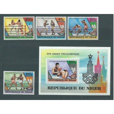 Niger - Correo 1979 Yvert 484/7+Hb 25 ** Mnh  Olimpiadas de Moscu