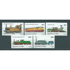 Niger - Correo 1980 Yvert 510/4 Sin dentar ** Mnh  Trenes