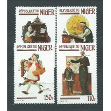 Niger - Correo 1982 Yvert 587/90 ** Mnh  Ilustraciones