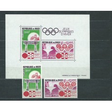 Niger - Aereo Yvert 174/5+Hb 8 ** Mnh  Olimpiadas de Sapporo