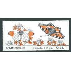 Noruega - Correo 1993 Yvert 1071 Carnet ** Mnh  Fauna . Mariposas