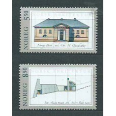 Noruega - Correo 2001 Yvert 1336/7 ** Mnh Arquitectura