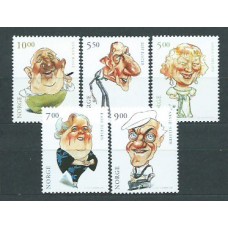 Noruega - Correo 2001 Yvert 1341/5 ** Mnh Caricaturas de Actores