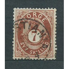 Noruega - Correo 1871-5 Yvert 21 usado