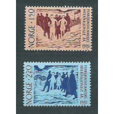 Noruega - Correo 1981 Yvert 801/2 ** Mnh