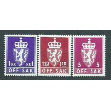 Noruega - Servicio Yvert 104/6 ** Mnh