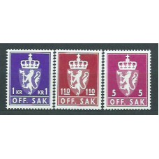 Noruega - Servicio Yvert 104/6 ** Mnh