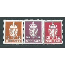 Noruega - Servicio Yvert 107/9 ** Mnh