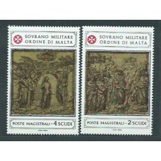 Malta - Orden Militar Correo Yvert 183/4 ** Mnh Pinturas