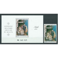 Malta - Orden Militar Correo Yvert 249+Hb 249 ** Mnh Navidad