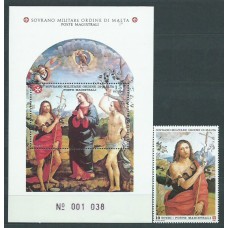 Malta - Orden Militar Correo Yvert 383+Hb 383 ** Mnh Pinturas