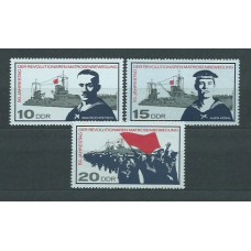 Alemania Oriental Correo 1967 Yvert 1003/5 ** Mnh Barcos