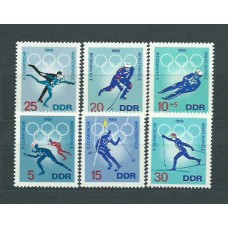 Alemania Oriental Correo 1968 Yvert 1031/6 ** Mnh Juegos Olimpicos de Invierno Grenoble