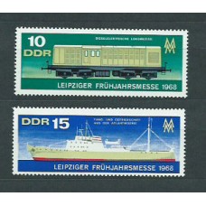 Alemania Oriental Correo 1968 Yvert 1045/6 ** Mnh Barco , Tren