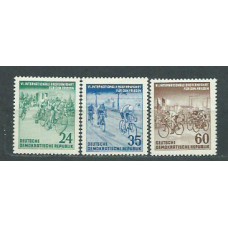 Alemania Oriental Correo 1953 Yvert 106/8 * Mh Deporte Ciclismo