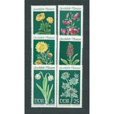 Alemania Oriental Correo 1969 Yvert 1152/7 ** Mnh Flores