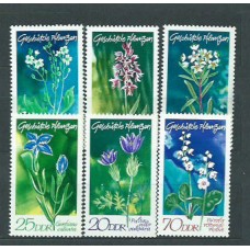 Alemania Oriental Correo 1970 Yvert 1255/60 ** Mnh Flores