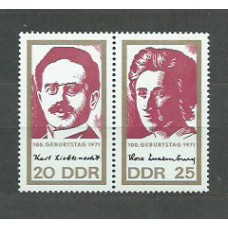 Alemania Oriental Correo 1971 Yvert 1335/6 ** Mnh Personajes