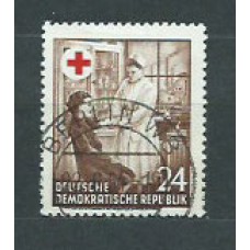 Alemania Oriental Correo 1953 Yvert 136 usado Cruz Roja