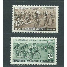 Alemania Oriental Correo 1954 Yvert 164/5 * Mh Deportes,Cliclismo