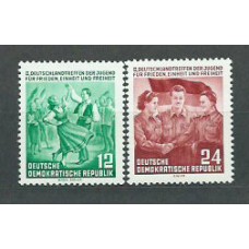 Alemania Oriental Correo 1954 Yvert 166/7 ** Mnh