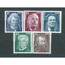 Alemania Oriental Correo 1975 Yvert 1706/10 ** Mnh Personajes