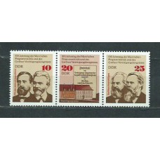 Alemania Oriental Correo 1975 Yvert 1730/2A ** Mnh