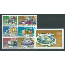 Alemania Oriental Correo 1976 Yvert 1803/8+H,41 ** Mnh Deportes