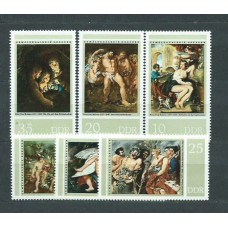 Alemania Oriental Correo 1977 Yvert 1905/10 ** Mnh Pintura