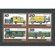 Alemania Oriental Correo 1978 Yvert 1969/72 ** Mnh Transporte Postal
