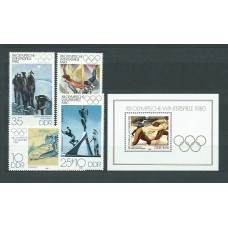 Alemania Oriental Correo 1980 Yvert 2141/4+H,55 ** Mnh Deportes