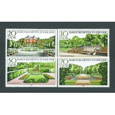 Alemania Oriental Correo 1980 Yvert 2150/3 ** Mnh Jardines