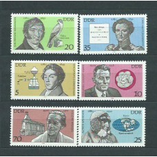 Alemania Oriental Correo 1980 Yvert 2156/61 ** Mnh Personajes