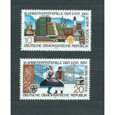 Alemania Oriental Correo 1980 Yvert 2175/6 ** Mnh