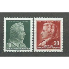 Alemania Oriental Correo 1956 Yvert 235/6 ** Mnh Personaje, Música