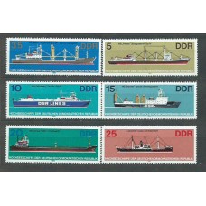 Alemania Oriental Correo 1982 Yvert 2358/63 ** Mnh Barcos