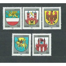 Alemania Oriental Correo 1985 Yvert 2559/63 ** Mnh Escudos