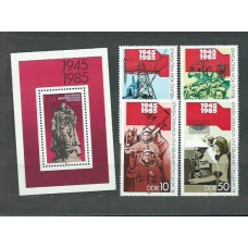 Alemania Oriental Correo 1985 Yvert 2566/9+H,81 ** Mnh