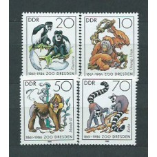 Alemania Oriental Correo 1986 Yvert 2641/4 ** Mnh Fauna