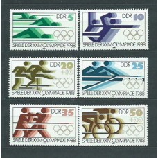 Alemania Oriental Correo 1988 Yvert 2796/80 ** Mnh Deportes
