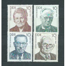 Alemania Oriental Correo 1989 Yvert 2828/31 ** Mnh Personajes
