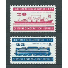 Alemania Oriental Correo 1957 Yvert 284/5 ** Mnh Barco y Tren